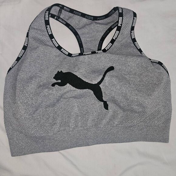 Puma Logo High Neck Sports Bra Women’s L - Picture 1 of 3